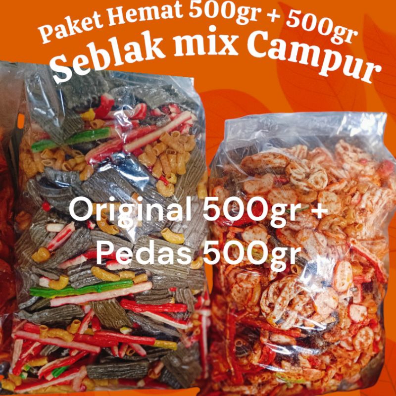

Paket Hemat Seblak Campur Seblak Mix krupuk Seblak Pedas Daun jeruk 500gr+500gr