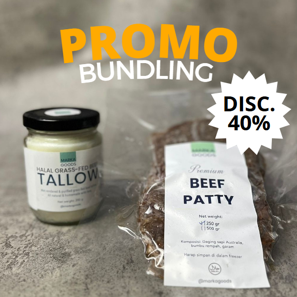 

Bundling Premium Beef Patty & Halal Grass-fed Beef Tallow - 200gr + 250gr