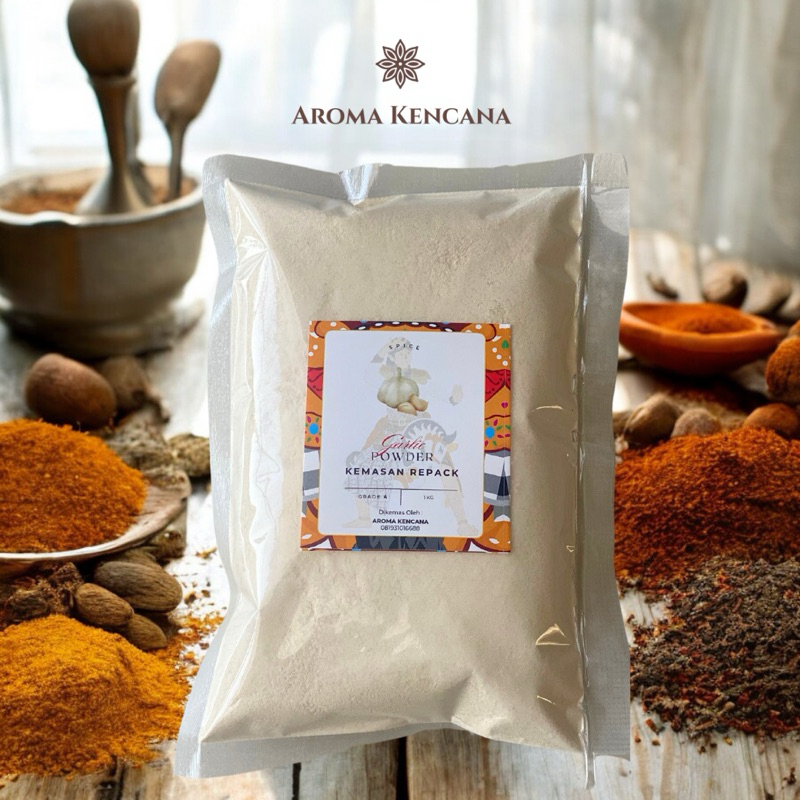 

Garlic Powder / Bawang Putih Bubuk Kemasan 1 KG Grade A (Premium) Kemasan - AROMA KENCANA
