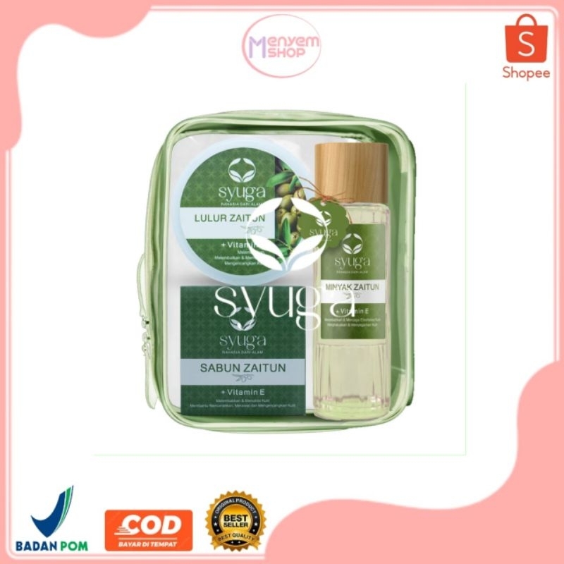 PAKET HEMAT Syuga Minyak Zaitun + Vitamin E | Syuga Minyak Zaitun + Vitamin E 150ml | Syuga Bar Soap