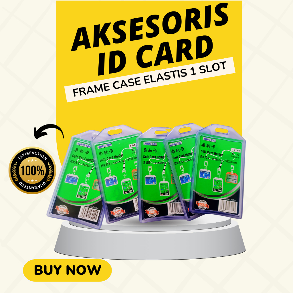 

Holder ID Card Elastis Tahan Lama, Mudah Digunakan, & Ringan 1 Slot hanya untuk 1 ID Card