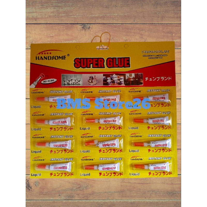 

Lem Power Glue Handsome Murah - 1 Lembar Isi 12 Pcs