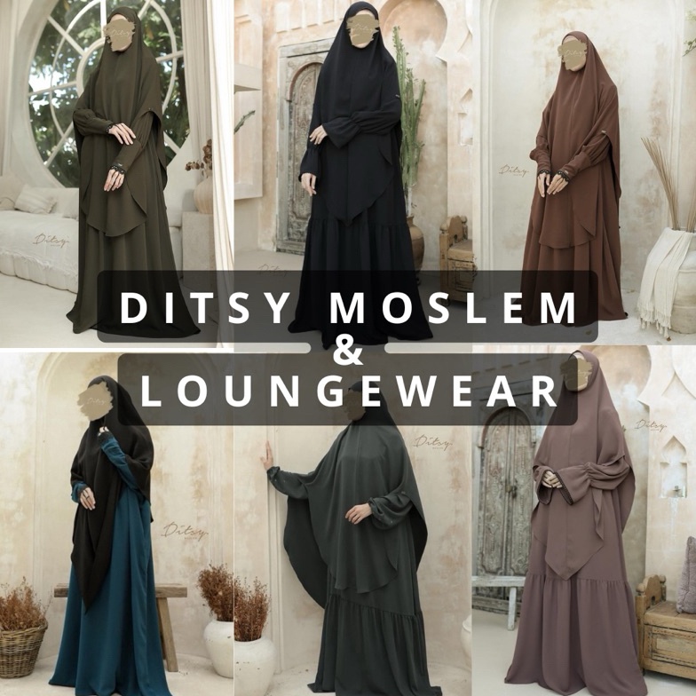 ART Y4Z9 DITSY MOSLEM  DITSY LOUNGEWEAR DRESS SAJA by DITSY OFFICIAL