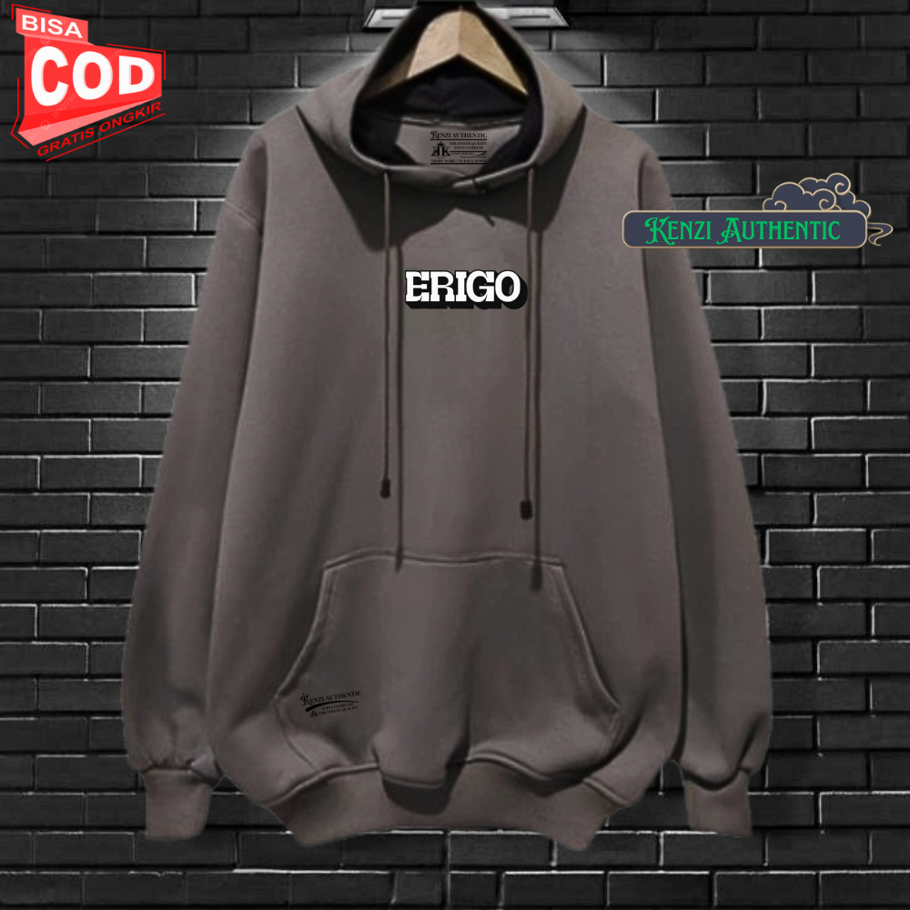 Sweater Hoodie ERIGO Pria Wanita Switer Cowok Kachios Jumper Hoodie Simple Terbaru Jaket Cotton Ori 