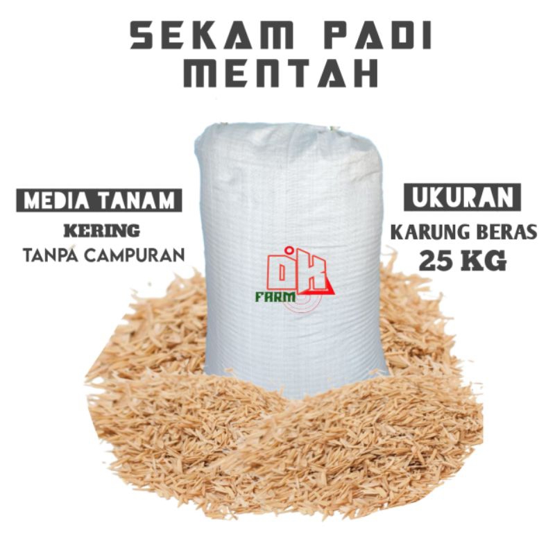 Sekam Padi 1 Karung TERMURAH kering cocok untuk media tanam/pupuk organik