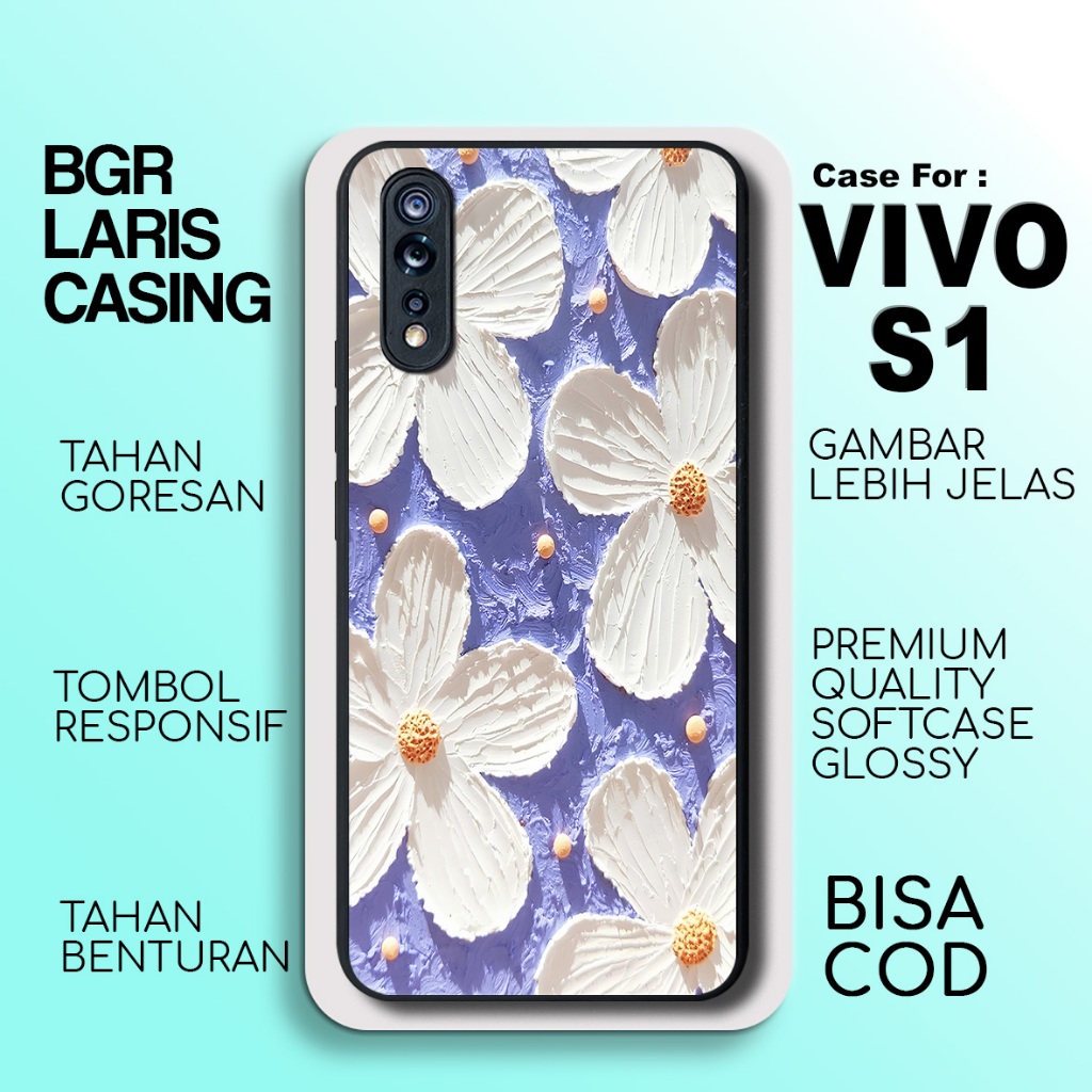 Case Vivo S1 Terbaru Bunga Lucu Casing Vivo S1 Termurah Hardcase Softcase Glossy Kesing Terlaris