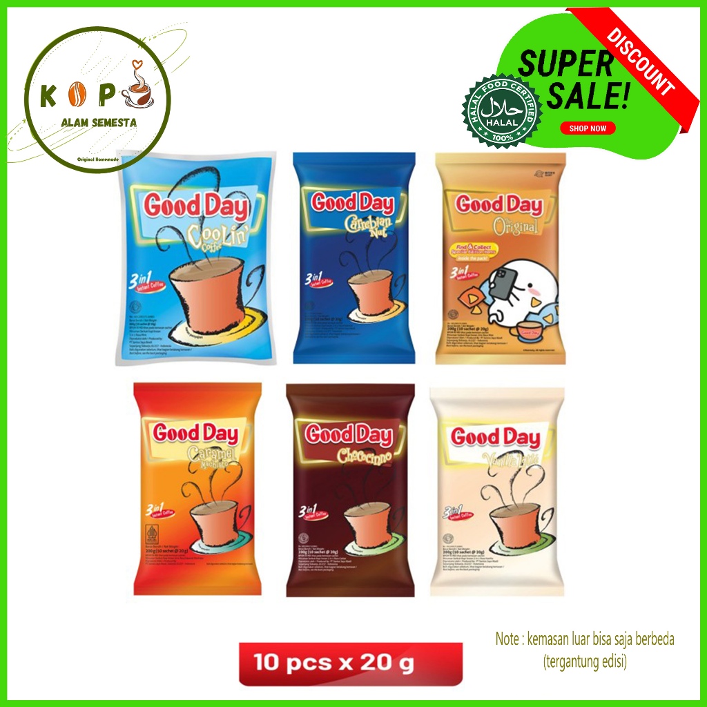 

GOOD DAY Kopi 1Pack isi 10 Sachet x 20gr