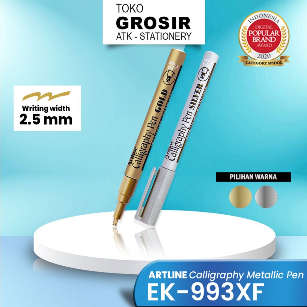 

Spidol Metallic Calligraphy Pen Artline EK-993XF