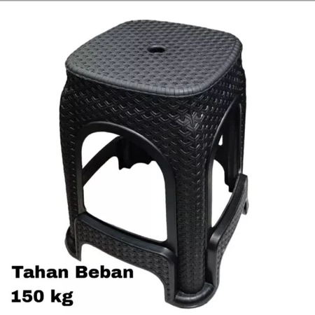 Bangku Baso Plastik Motif Rotan / Kokoh Kuat / Bangku Sender Rotan Plastik