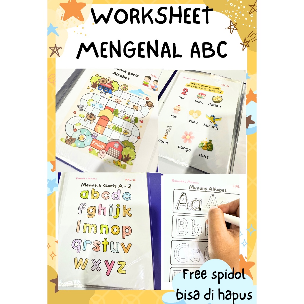 

WORKSHEET MENULIS BUKU AKTIFITAS PERTAMA ANAK PAUD