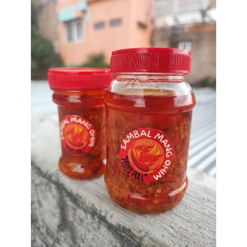 

1 pack sambal bawang MANG OHIM pedas poll isi 4 250ML