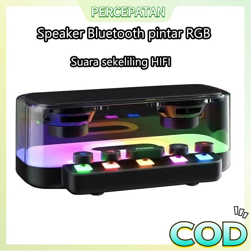 Speaker Bluetooth Soundbar Super Bass JBL Original 2 Speaker Wireless RGB Tombol Mekanis Laptop Tran