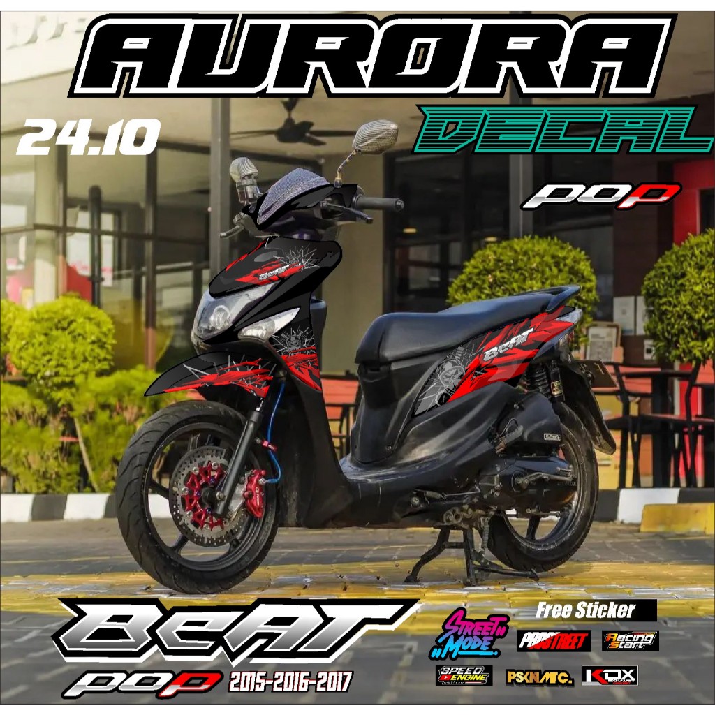 COD TERBARU Decal Stiker BEAT POP 2015 2016 2017 FULL BODY NEW  DESIGN GRADASI STICKER KREN BEAT MOD