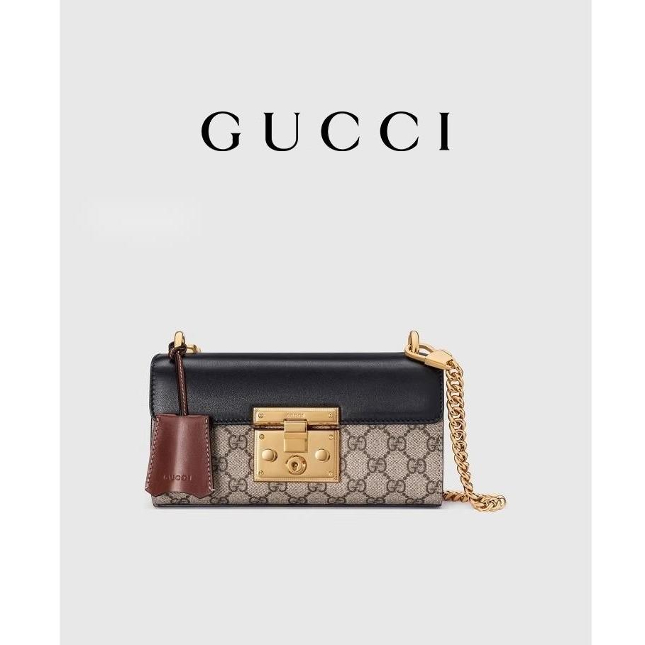GUCCI Padlock Series Mini Shoulder Backpack Chain Bag Tangan(Gaya tali bahu dua)