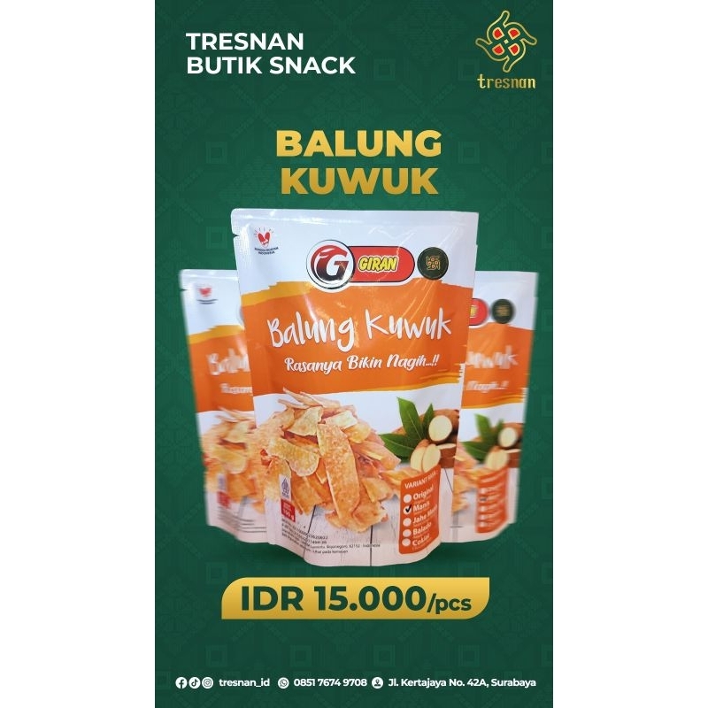 

Balung Kuwuk Giran Keripik Singkong Enak Tresnan Approved