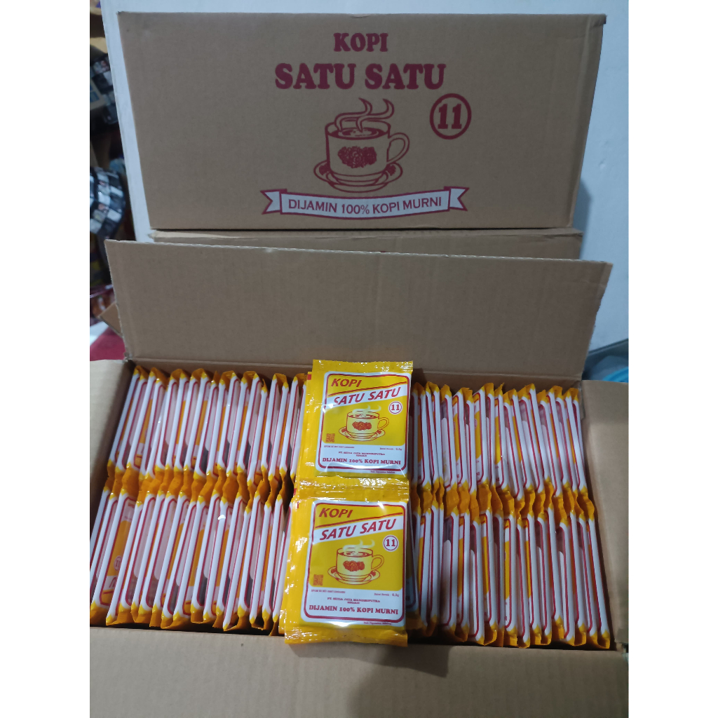 

KOPI SATU SATU RENCENG 1 KARTON / ISI 20 RENCENG / 1 RENCENG 10 SASET