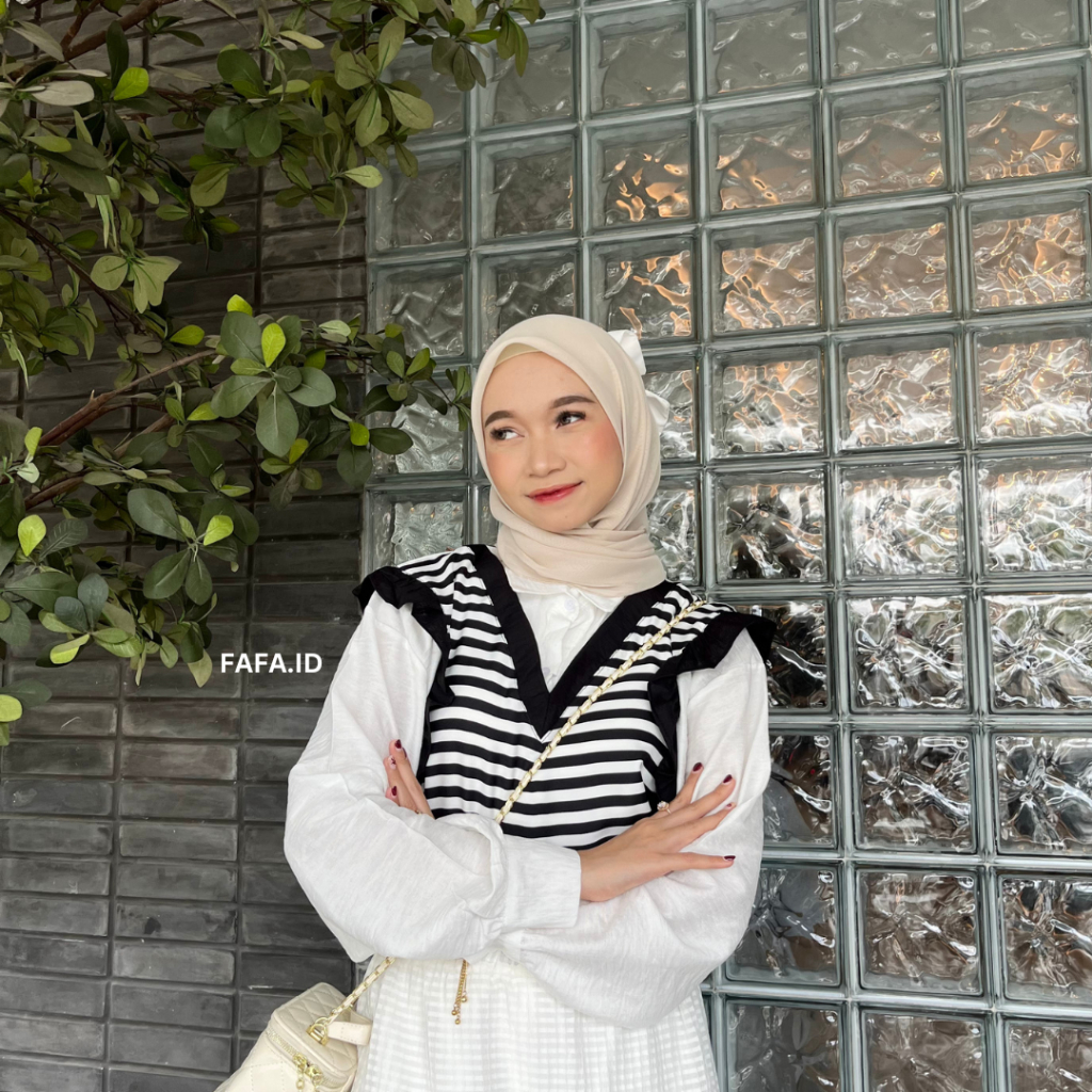 FAFA - DESYA BLOUSE TOP WANITA KOMBI VEST SALUR