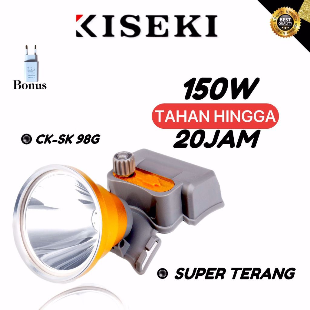 Kiseki Senter Kepala CK-SK98G LED 150w Super Bright Tahan Lama Cahaya Putih