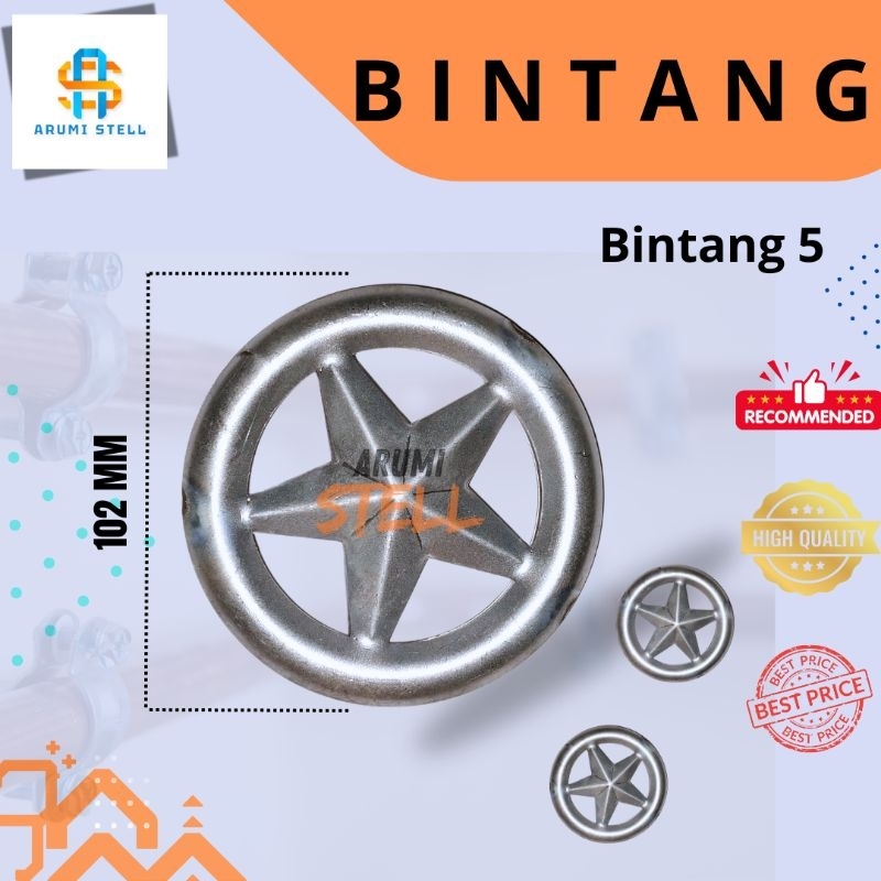 ORNAMEN BINTANG 5 /RING BINTANG 5 /ORNAMEN PAGAR TRALIS