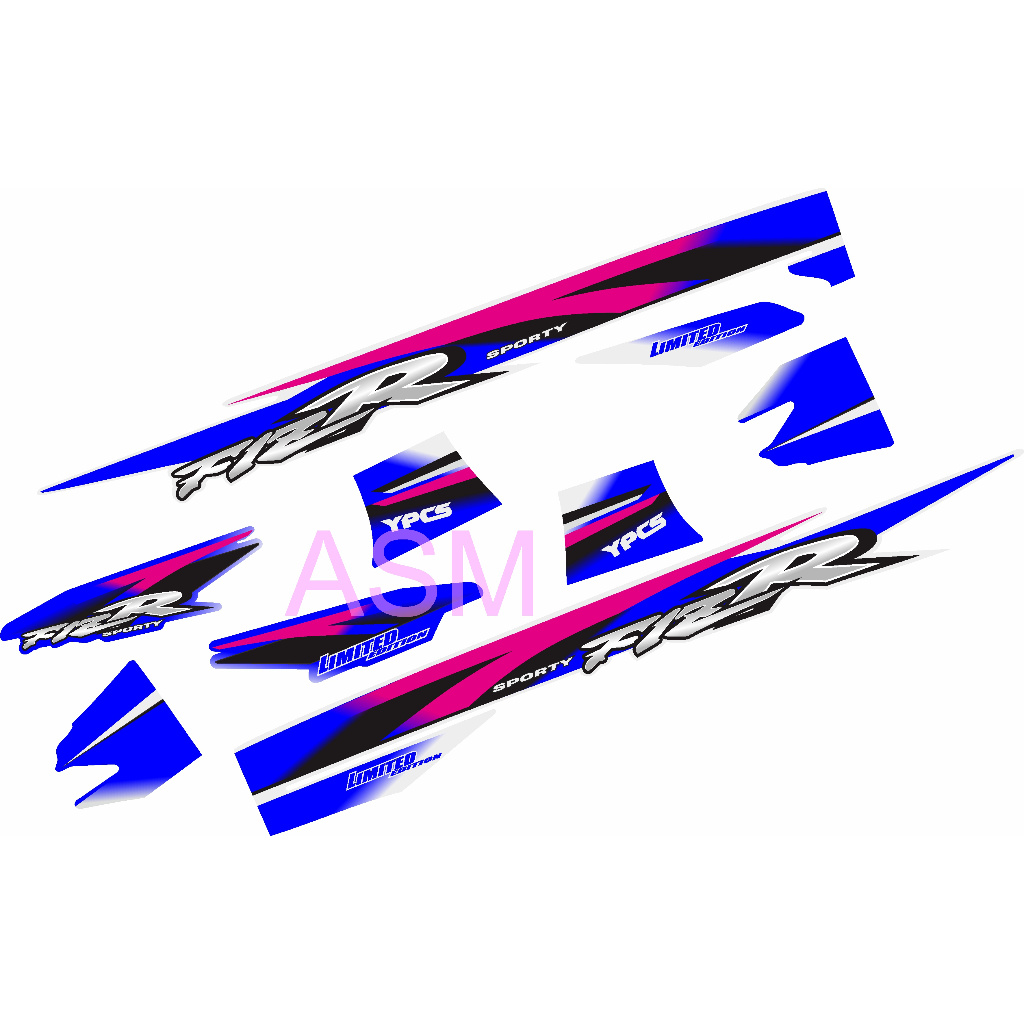 STRIPING STIKER FIZR F1ZR LE BIRU SILVER