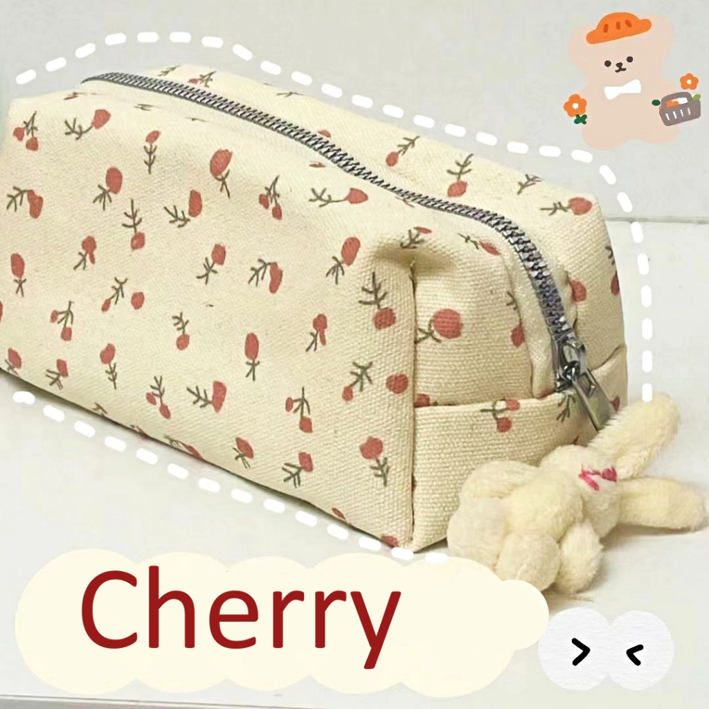 

[Artopia] Tepak Pensil Korea CHERRY Pencil Case Korean Aesthetic Estetik Minimalis Wadah Tempat Bolpen Kosmetik Makeup