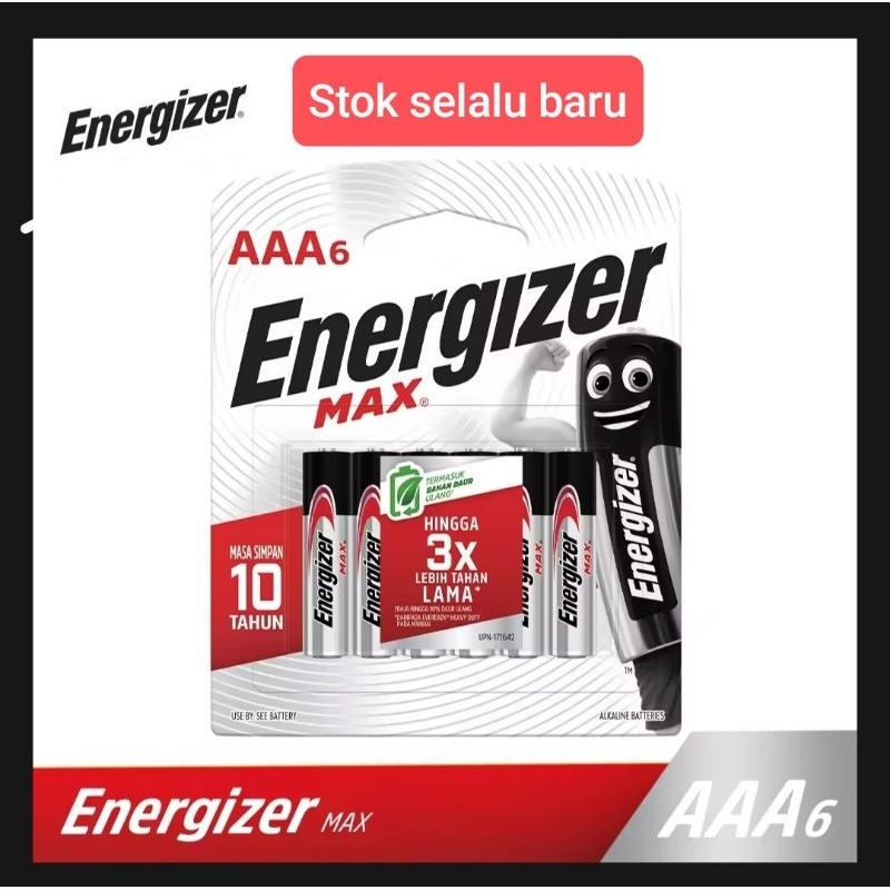 Energizer Max AA Energizer Max AAA isi 6 pcs Baterai Alkaline Energizer