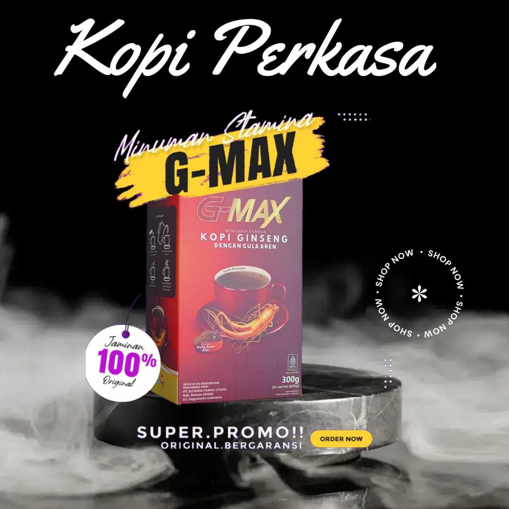 

G-MAX COFFEE GINGSENG KOPI STAMINA PRIA BPOM