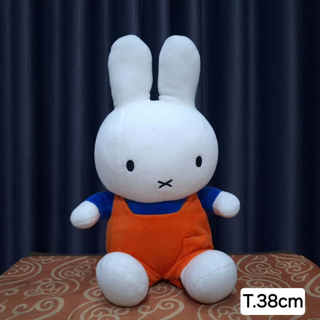 Boneka Miffy Kelinci Orange Biru Besar Original Brand Pudar Cantik Lucu A