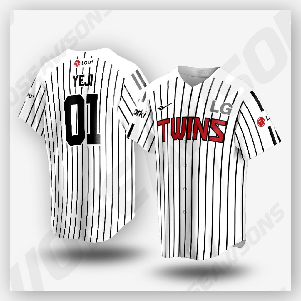 Kaos Baju Dewasa Jersey Baseball ITZY LG TWINS Midzy Fandmade Kpop Edition Custom Full Print