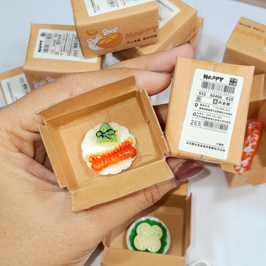 Mainan Misteri Box Mini isi Makanan Fast Food Clay Super CUTE LUCU / Mainan Misteri Kardus Imut isi 