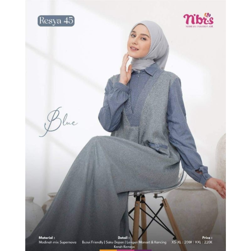 Gamis dewasa muslimah terbaru nibras Resya 45