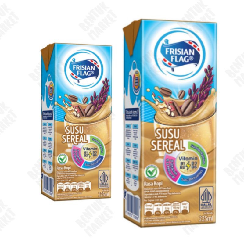 

FRISIAN FLAG Susu UHT Sereal Rasa Kopi Kotak 225ml / Susu UHT / Susu Kotak / Susu Sereal