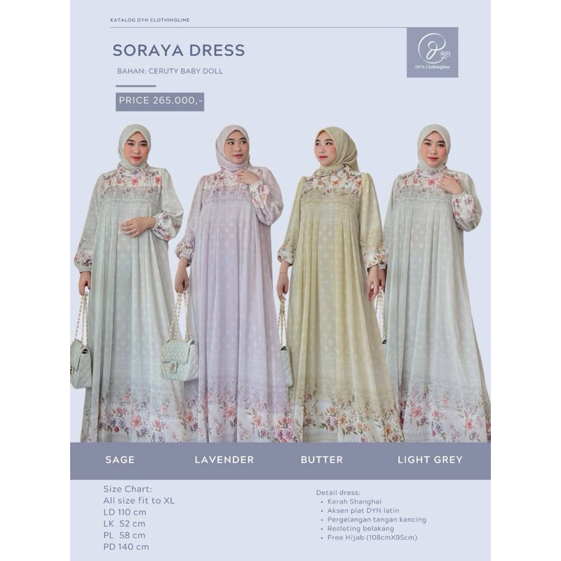 Gamis Kondangan Bahan Ceruty - DYN CLOTHINGLINE Soraya Dress