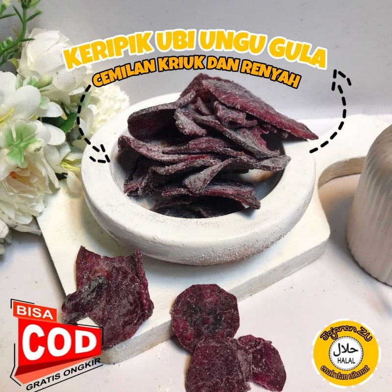

Keripik ubi ungu manis gula