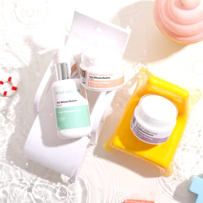 Paket Awal Perawatan Jerawat Acne Glowing Whitening krim farma Dokter Farmasi Byout by nisa skincare