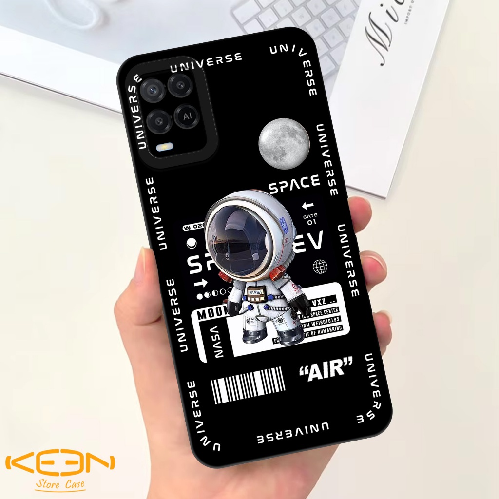 Case Oppo A54 - Casing Hp Oppo A54 Motif Astronot - Softcase Oppo A54 - Softcase Hp Oppo A54 - Case 