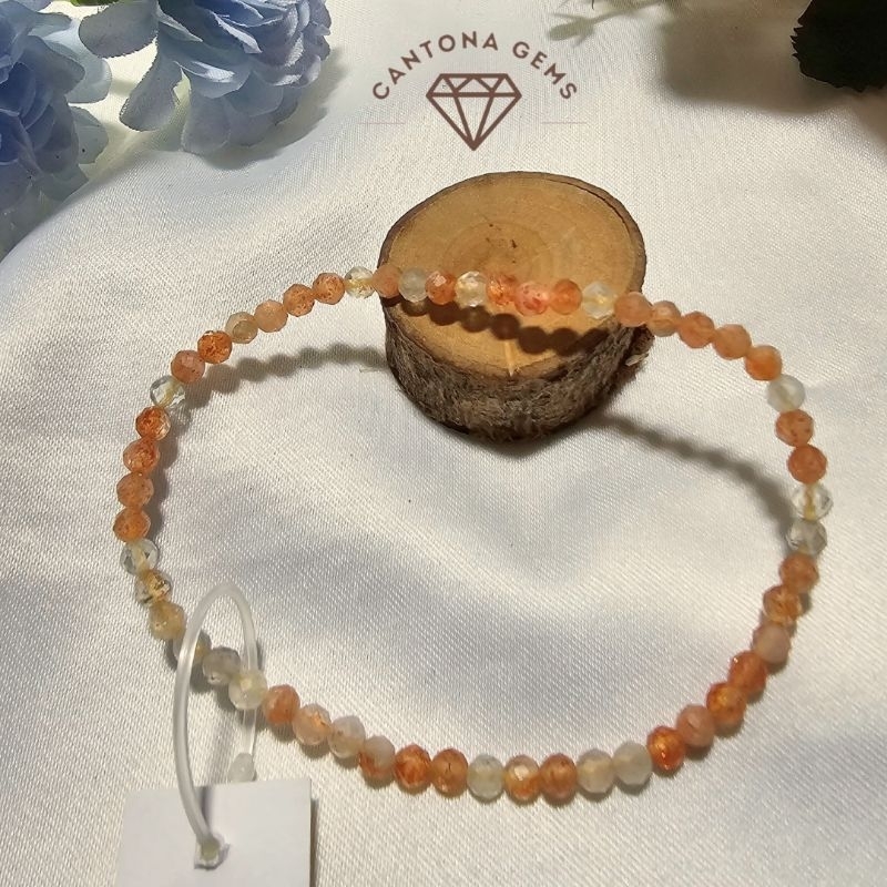 Gelang Batu Alam Asli Arusha Facet 3mm