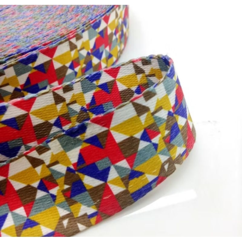 Aksesoris Tas Tali Bisban/Webbing Motif Abstrak 4 cm (HALUS IMPORT) - Aksesoris Tas (IMPORT)