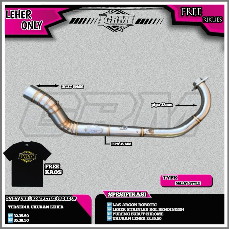 LEHERAN KNALPOT RACING.LEHERAN KNALPOT ORIGINAL GRM TYPE MALAYSIA STYLE PNP MX KING MX NEW MX OLD