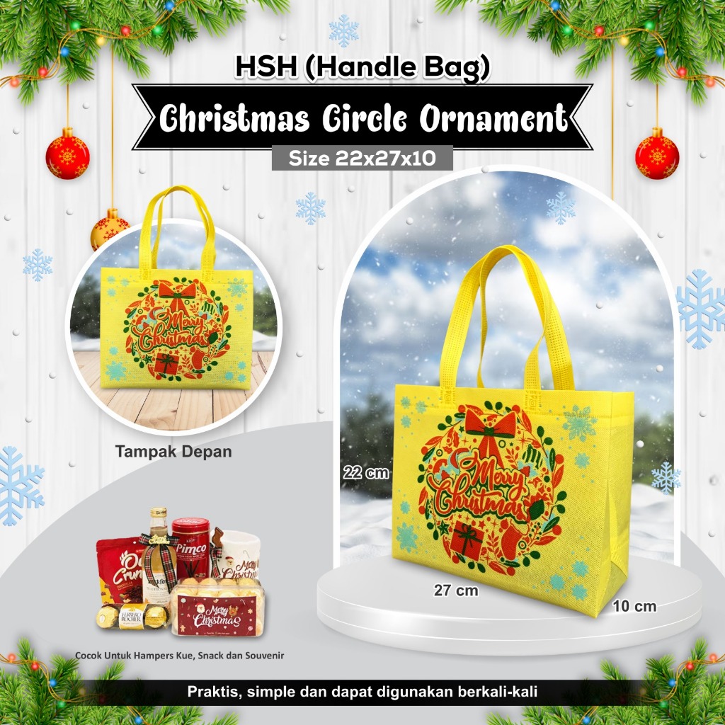 

Tas Natal Souvenir Goodie Bag Christmas Tas Bingkisan Natal Tas Parcel Christmas 22x27x10