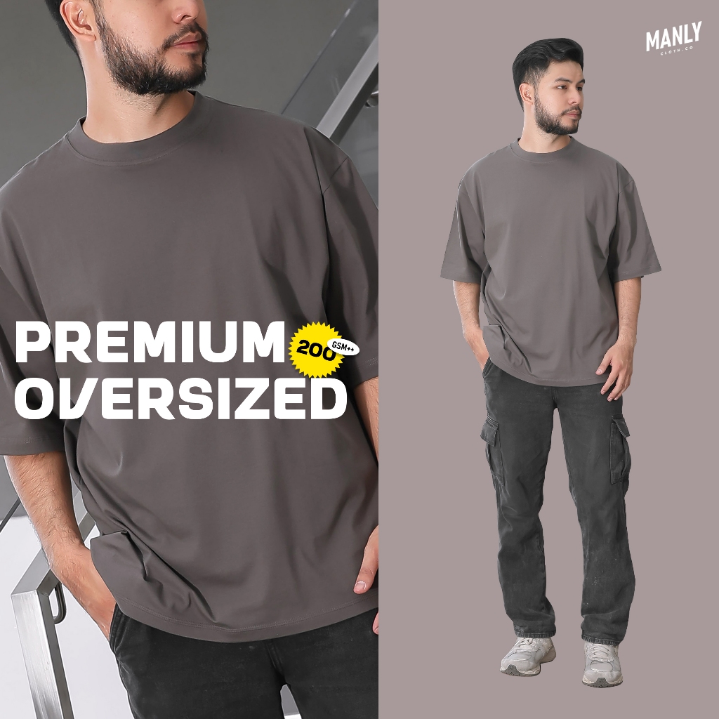 Kaos Polos Oversize Unisex Cotton Combed 24s Premium Oversized Tshirt