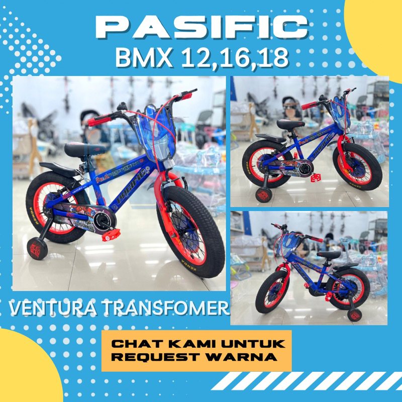 SEPEDA ANAK COWOK LAKI PACIFIC VENTURA TRANSFORMER BMX 12 16 18 PASIFIC BAN 3.0 JUMBO ORIGINAL [PROM