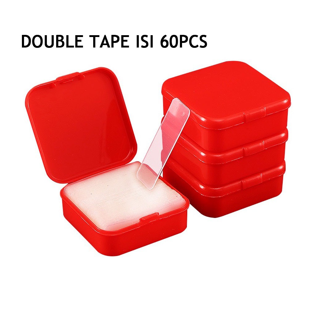 

MINI DOUBLE TAPE MINI ISI 60PCS BOX TRANSPARAN 2 SISI NANO LAKBAN KECIL BENING 60 PCS SERBAGUNA MYX Boutique