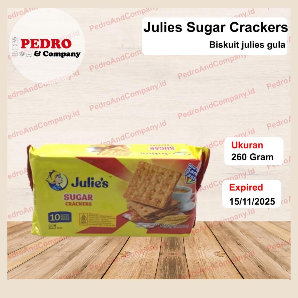 

Julies SUGAR CRACKERS 260 gram isi 10 pack biskuit julie gula krekers