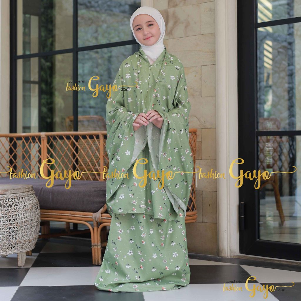 Mukena Anak Free Sajadah Rukoh Tukuh Terbaru 2026 2In1 Traveling Rukuh Umur 7-14Tahun Mukeno Balita 
