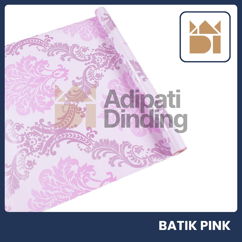 WALLPAPER MOTIF BATIK PINK,WALLPAPER STIKER DINDING MOTIF BATIK PINK,WALLPAPER DINDING BATIK,VINTAGE