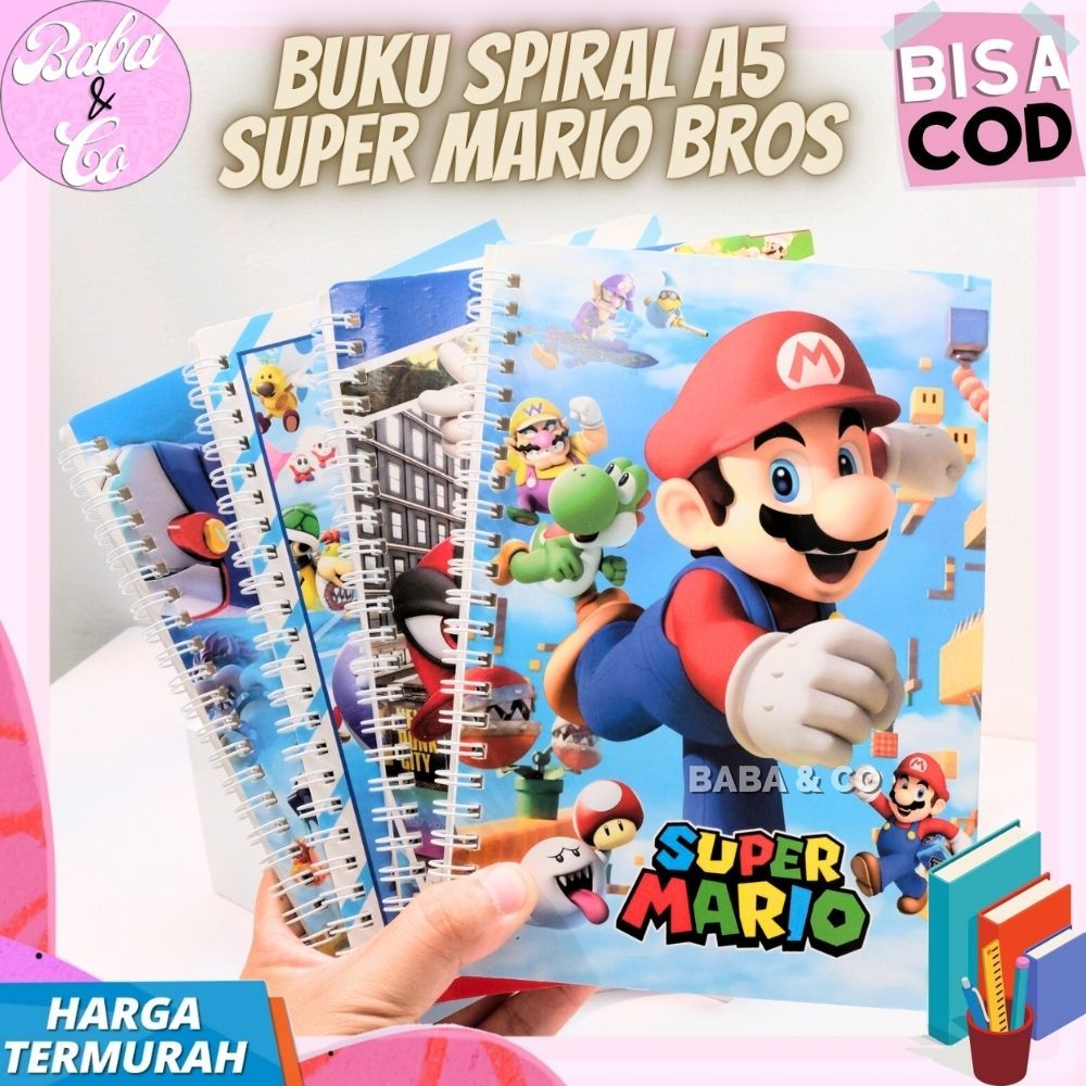 

BUKU A5 MARIO BROS BUKU TULIS SPIRAL A5 SUPER MARIO BROS LUCU UNIK MURAH BUKU MARIO MURAH GROSIR