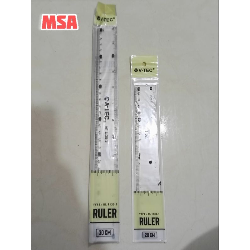 

penggaris 30cm dan 20cm plastik v-tec / roll plastik 30cm , 20cm V-tec
