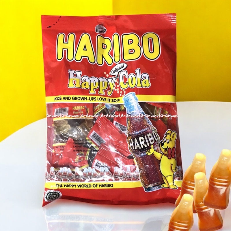 

Haribo Happy Cola 200gr Permen Jelly Rasa Cola Gummy Makanan Manis Coca Cola Jeli Haribbo