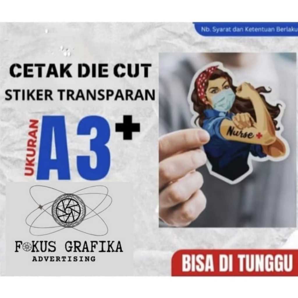 

CETAK STIKER LABEL TRANSPARAN KEMASAN A3+ DIECUT ( potong putus )